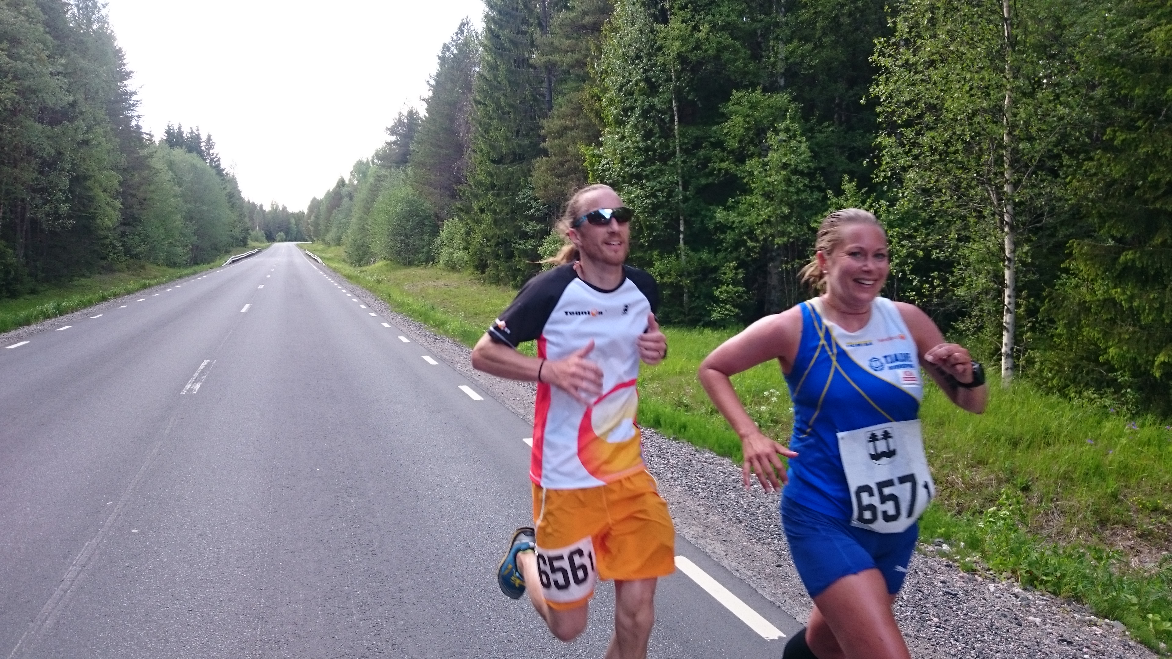 Jogging med fart i.